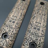 Zero Tolerance ZT 0006 maple handle scales - Aztec / hand-painted