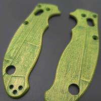 Spyderco Manix 2 maple handle scales - Bamboo / hand-painted