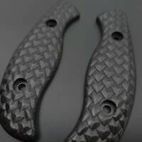 Dragon Scales Black - Spyderco Mule Team, Mule Team 2 Knife Scales by Svechnikov Knives