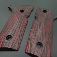 Beretta 92XI, 92GTS Maple Grips - Fibers Dark Blood / Hand-painted