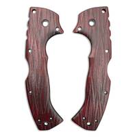 Cold Steel 4-Max Elite maple handle scales - Fibers Dark Blood / hand-painted