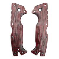 Cold Steel AD-10 maple handle scales - Fibers Dark Blood / hand-painted
