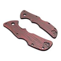 Cold Steel Mini Recon-1 maple handle scales - Fibers Dark Blood / hand-painted