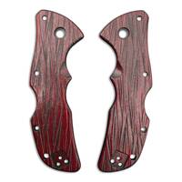 Cold Steel Mini Recon-1 maple handle scales - Fibers Dark Blood / hand-painted