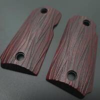Kimber Micro 9 Maple Grips - Fibers Dark Blood / Hand-painted