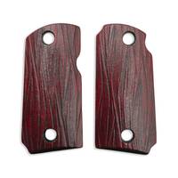 Kimber Micro 9 maple grips - Fibers Dark Blood / hand-painted