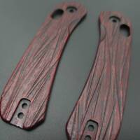 Knafs Lander 3 maple handle scales - Fibers Dark Blood / hand-painted