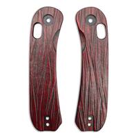Knafs Lander 3 maple handle scales - Fibers Dark Blood / hand-painted