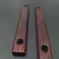 M-LOK Rail 120 mm maple panels - Fibers Dark Blood / hand-painted