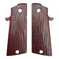Rock Island M1911 A2 HC maple grips - Fibers Dark Blood / hand-painted