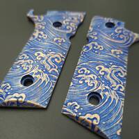 Beretta 92XI, 92GTS Maple Grips - Japan Wave / Hand-painted