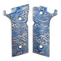 Beretta 92XI, 92GTS maple grips - Japan Wave / hand-painted