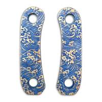 Knafs Lander 4 maple handle scales - Japan Wave / hand-painted