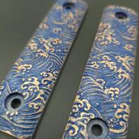 Zero Tolerance ZT 0006 maple handle scales - Japan Wave / hand-painted