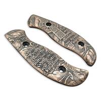 Spyderco Mule Team/2 maple handle scales - Jeremiah 51:20 / hand-painted