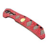 Zero Tolerance ZT 0308 maple handle scales - Katana Red Gold Coin / hand-painted