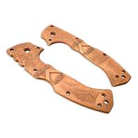 Cold Steel 4-Max Elite maple handle scales - Molon Labe V2 (3166) / hand-painted