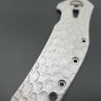 Zero Tolerance ZT 0308 maple handle scales - Nucleus Silver / hand-painted