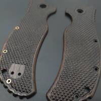 Zero Tolerance ZT 0350 walnut handle scales - Classic V2 Dark / hand-painted