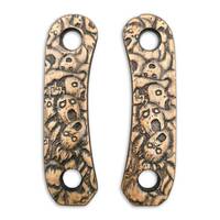 Knafs Lander 4 maple handle scales - Scared Faces / hand-painted