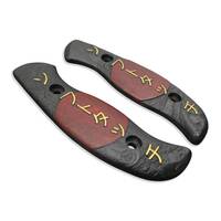 Spyderco Mule Team/2 maple handle scales - Soft Touch Japan / hand-painted