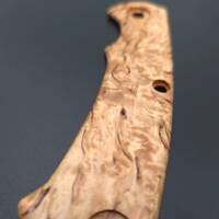 Hinderer Project X karelian birch handle scales - Traditional / hand-painted