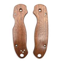 Spyderco Para 3 walnut handle scales - Traditional / hand-painted