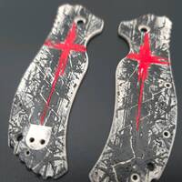 Trash Polka Cross - Zero Tolerance ZT 0350 Knife Scales by Svechnikov Knives