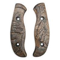 Spyderco Mule Team/2 maple handle scales - Yin Yang Dragon / hand-painted