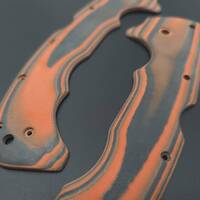 Traditional G10 UltreX SureTouch Orange And Black - Cold Steel 5-Max Knife Scales by Svechnikov Knives