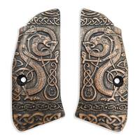 CZ Shadow 2 compact maple grips - Celtic Gates / hand-painted