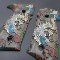 Arex Rex Zero 1 Standard maple grips - Chinese Dragon / hand-painted