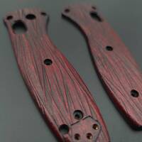 Fibers Dark Blood - Benchmade Mini Barrage 585 Knife Scales by Svechnikov Knives