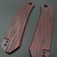 CIVIVI Vision FG maple handle scales - Fibers Dark Blood / hand-painted