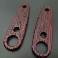 ESEE Izula 2 maple handle scales - Fibers Dark Blood / hand-painted