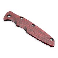 Hinderer Eklipse 3.5 maple handle scales - Fibers Dark Blood / hand-painted