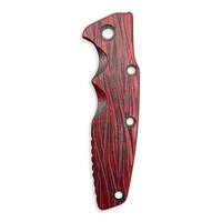 Hinderer Eklipse 3.5 maple handle scales - Fibers Dark Blood / hand-painted
