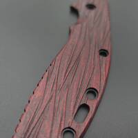 Hinderer XM-24 maple handle scales - Fibers Dark Blood / hand-painted