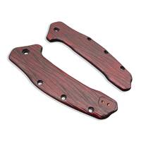 Kershaw Link maple handle scales - Fibers Dark Blood / hand-painted