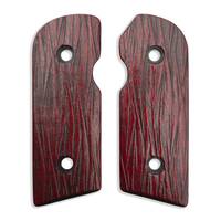 Kimber Solo maple grips - Fibers Dark Blood / hand-painted