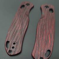 Fibers Dark Blood - Kizer Drop Bear Knife Scales by Svechnikov Knives