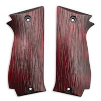 SAR K2 45/45 C maple grips - Fibers Dark Blood / hand-painted
