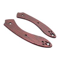 Spyderco Roc maple handle scales - Fibers Dark Blood / hand-painted