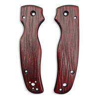 Spyderco Shaman maple handle scales - Fibers Dark Blood / hand-painted