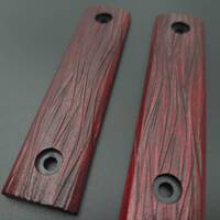 Zero Tolerance ZT 0006 maple handle scales - Fibers Dark Blood / hand-painted
