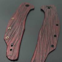 Zero Tolerance ZT 0357 maple handle scales - Fibers Dark Blood / hand-painted