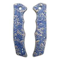 Buck 252 Trunk maple handle scales - Japan Wave / hand-painted