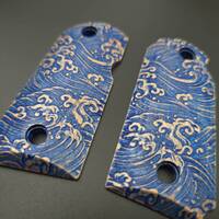 Kimber Micro 9 maple grips - Japan Wave / hand-painted