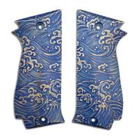 SAR K2 45/45 C maple grips - Japan Wave / hand-painted