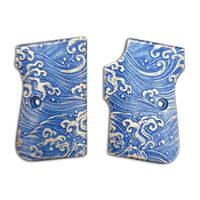Tanfoglio GT27 maple grips - Japan Wave / hand-painted